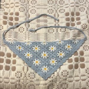 Crochet Floral Bandana